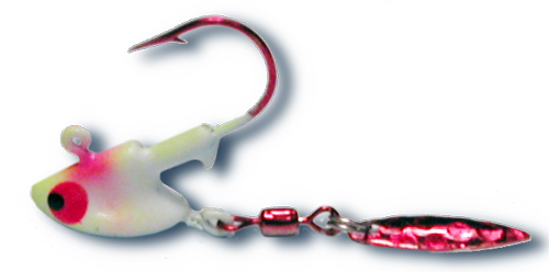 55333 - Penguin SUPER GLOW 1/8 oz SS Red Tail Flasher Twin Pack 