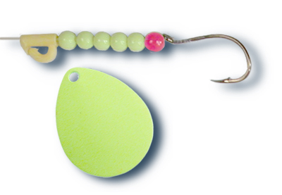 -103 - Fluorescent Chartreuse w/Chartreuse Beads 6 ea.