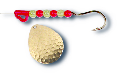 -136 - Hammered Gold w/ Perch Beads #1 hook 6 ea.