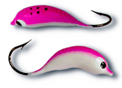 54756 - White/Hot Pink #1/0 Hook Soft Body Floating Jig- 5 pack