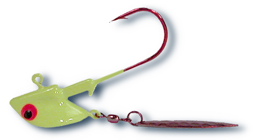 -83 - Fluorescent Chartreuse 1/4 oz LS Red Tail Flasher Twin Pack 