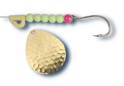 54765 - Hammered Gold w/ Chartreuse Beads